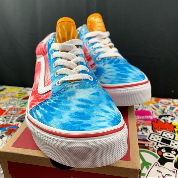 Vans Old Skool Multicolor Tie-Dye Womens Various Sizes - Picture 8 of 12